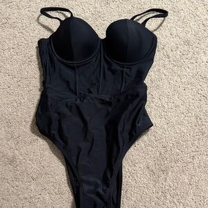 Cupshe Black One-Piece Swimsuit